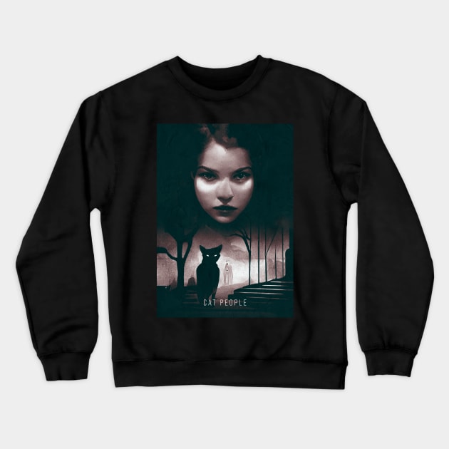 Cat People (1942) Crewneck Sweatshirt by MonoMagic